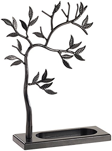 St. Leonhard Dekorativer Schmuckbaum schwarz aus Vollmetall, Höhe 27cm (mit Standfuß 30cm)