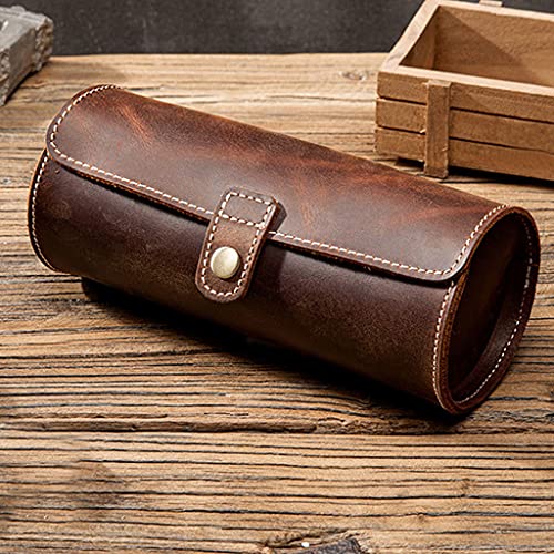 SunniMix Uhrenrolle Reiseetui Handgefertigtmit Samt zum Schutz Fein zusammengebauter Organizer 3 Uhrendisplay für Mann Lagerung Home Coffee - Typ B 3 Stück - 2