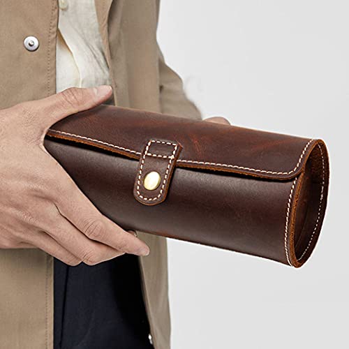 SunniMix Uhrenrolle Reiseetui Handgefertigtmit Samt zum Schutz Fein zusammengebauter Organizer 3 Uhrendisplay für Mann Lagerung Home Coffee - Typ B 3 Stück - 6