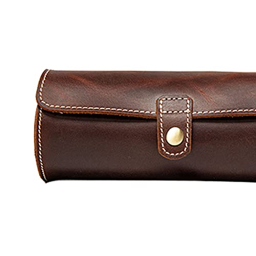 SunniMix Uhrenrolle Reiseetui Handgefertigtmit Samt zum Schutz Fein zusammengebauter Organizer 3 Uhrendisplay für Mann Lagerung Home Coffee - Typ B 3 Stück - 9