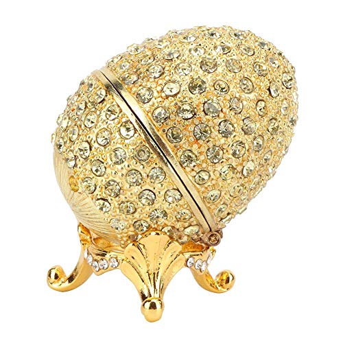 Hilitand Emaillierte Osterei Schmuck Veranstalter Faberge Vintage-Stil Ei emaillierte Diamante Trinket Box Dekoration Geschenk