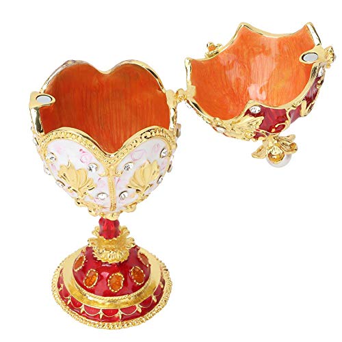 Hztyyier Faberge Ei handbemalt emailliert Faberge Ei Stil dekorative Schmuck Schmuckschachtel Funkelnde einzigartiges Geschenk für Inneneinrichtungen